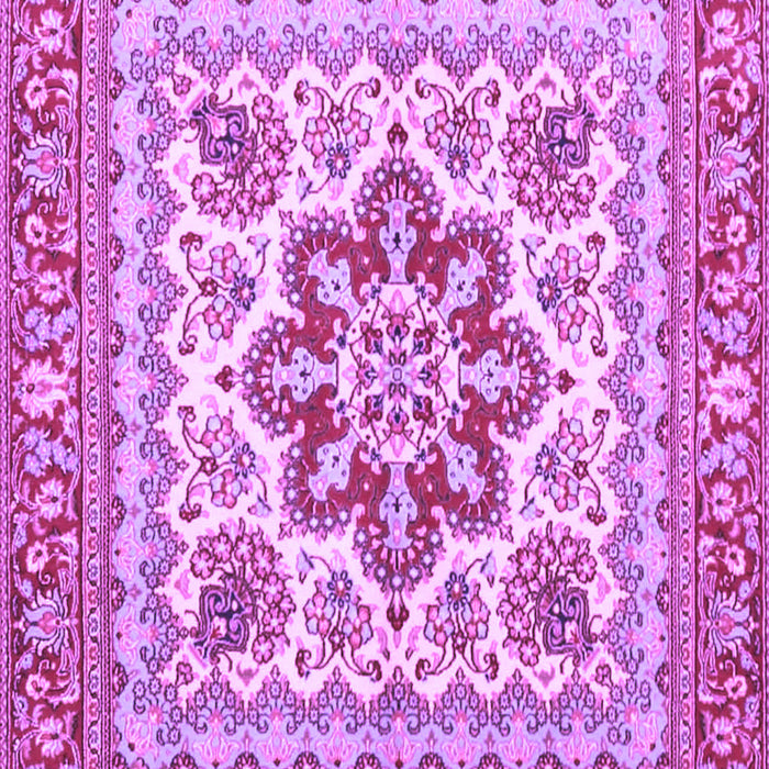 Machine Washable Medallion Purple Traditional Area Rugs, wshtr4650pur