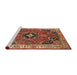 Sideview of Machine Washable Traditional Fire Brick Red Rug, wshtr4651