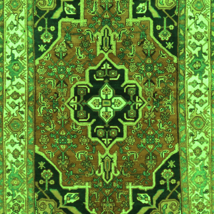 Oriental Green Traditional Rug, tr4651grn