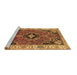 Sideview of Machine Washable Oriental Brown Traditional Rug, wshtr4651brn