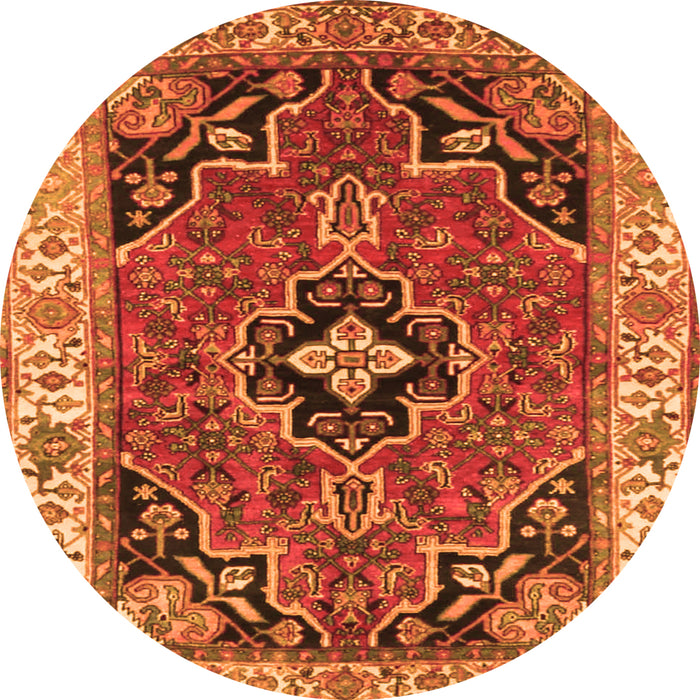 Machine Washable Oriental Orange Traditional Area Rugs, wshtr4651org