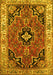 Machine Washable Oriental Yellow Traditional Rug, wshtr4651yw