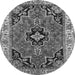 Machine Washable Oriental Gray Traditional Rug, wshtr4651gry