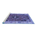 Sideview of Machine Washable Oriental Blue Traditional Rug, wshtr4651blu