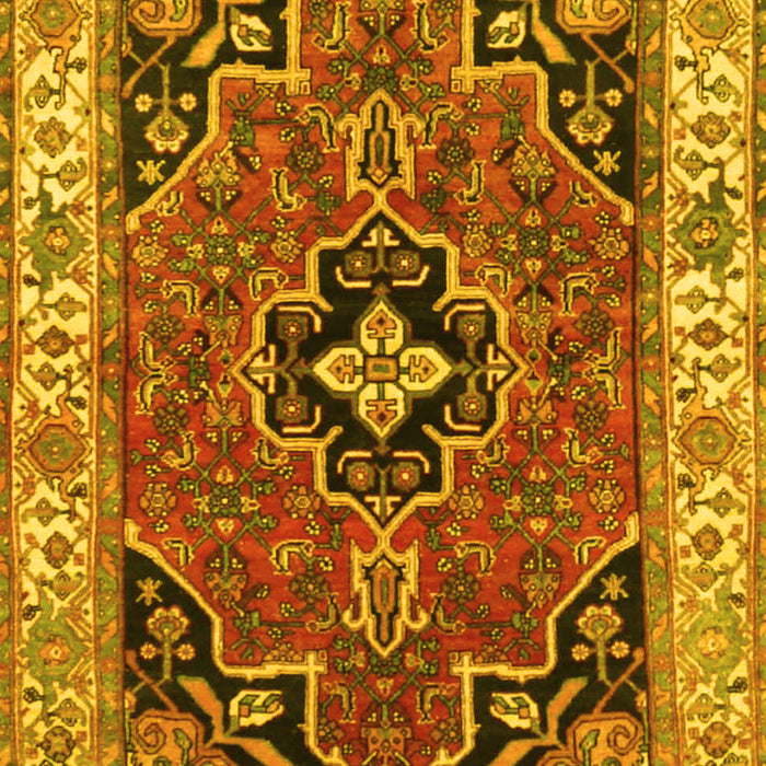 Oriental Yellow Traditional Rug, tr4651yw