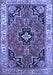 Machine Washable Oriental Blue Traditional Rug, wshtr4651blu