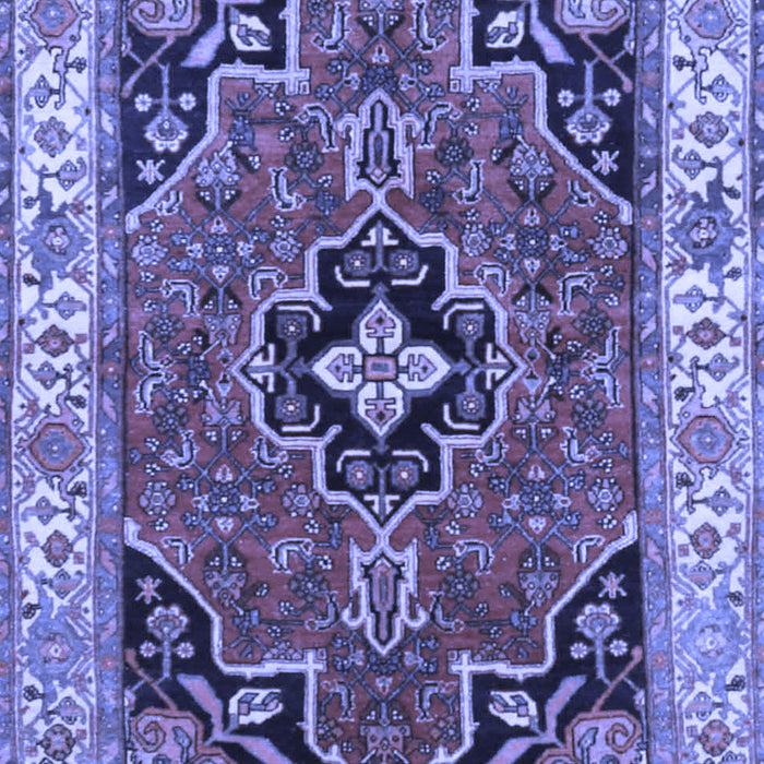 Machine Washable Oriental Blue Traditional Rug, wshtr4651blu