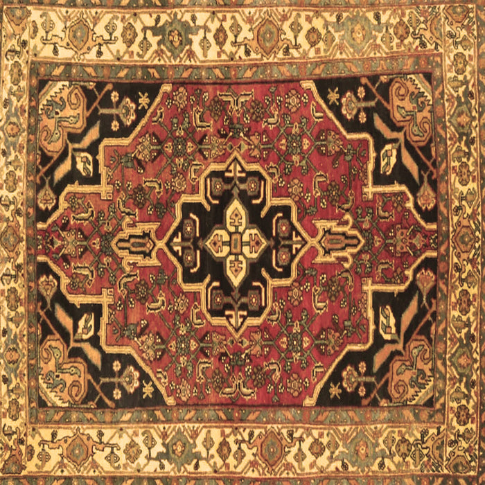 Square Oriental Brown Traditional Rug, tr4651brn