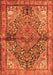 Medallion Orange Traditional Rug, tr4652org