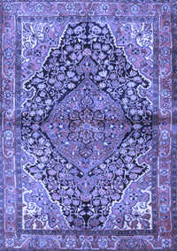 Medallion Blue Traditional Rug, tr4652blu