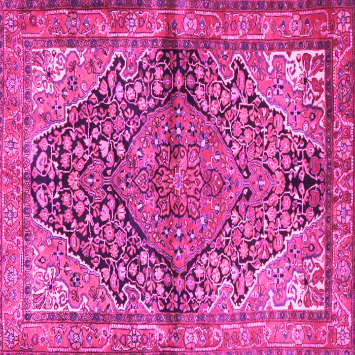 Square Medallion Pink Traditional Rug, tr4652pnk