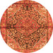 Square Medallion Orange Traditional Rug, tr4652org