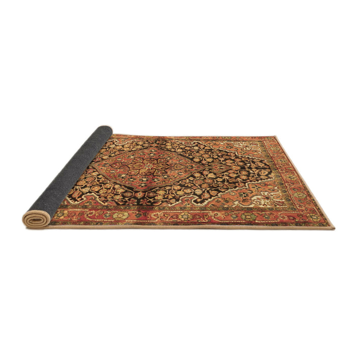 Sideview of Medallion Brown Traditional Rug, tr4652brn
