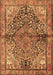 Medallion Brown Traditional Rug, tr4652brn