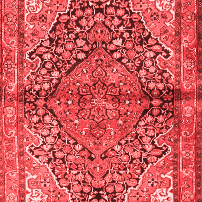 Machine Washable Medallion Red Traditional Rug, wshtr4652red