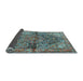 Sideview of Medallion Light Blue Traditional Rug, tr4652lblu