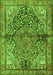 Medallion Green Traditional Rug, tr4652grn