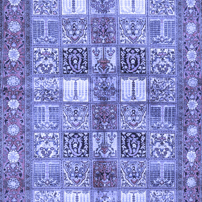 Machine Washable Persian Blue Traditional Rug, wshtr4653blu