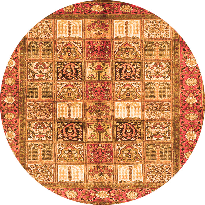 Square Persian Orange Traditional Rug, tr4653org