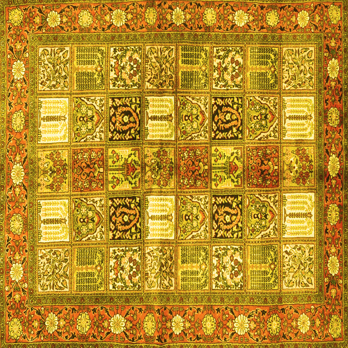 Square Persian Yellow Traditional Rug, tr4653yw