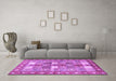 Machine Washable Persian Purple Traditional Area Rugs in a Living Room, wshtr4653pur