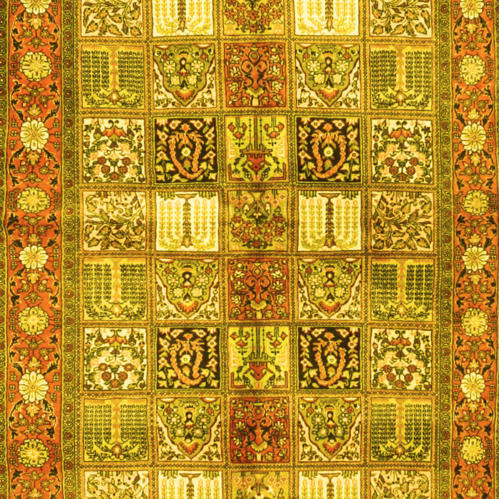 Machine Washable Persian Yellow Traditional Rug, wshtr4653yw