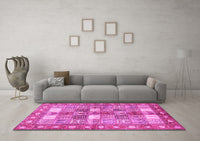 Machine Washable Persian Pink Traditional Rug, wshtr4653pnk