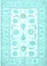 Machine Washable Oriental Light Blue Traditional Rug, wshtr4654lblu