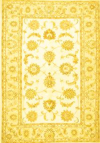 Oriental Yellow Traditional Rug, tr4654yw