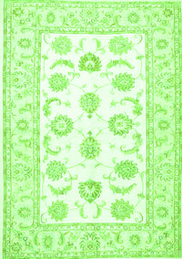 Oriental Green Traditional Rug, tr4654grn