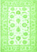 Oriental Green Traditional Rug, tr4654grn