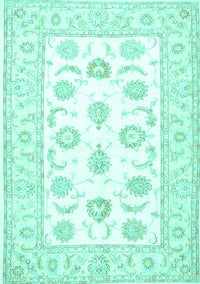 Oriental Turquoise Traditional Rug, tr4654turq