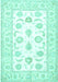 Oriental Turquoise Traditional Rug, tr4654turq