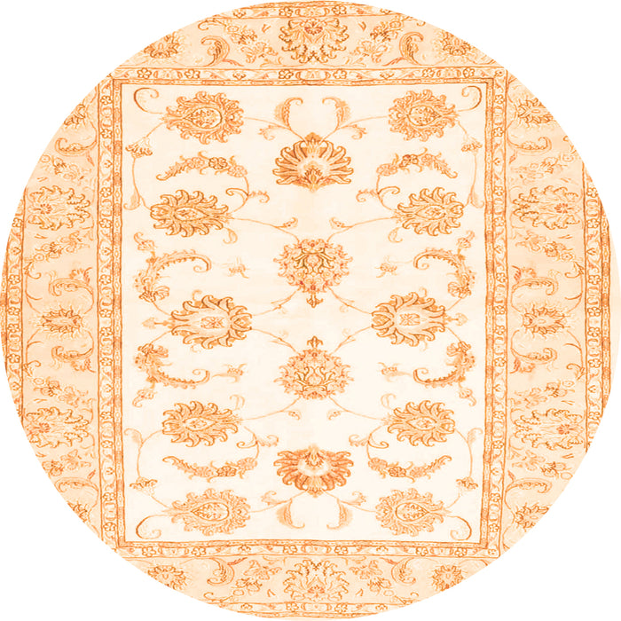 Machine Washable Oriental Orange Traditional Area Rugs, wshtr4654org