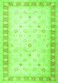 Oriental Green Traditional Rug, tr4655grn