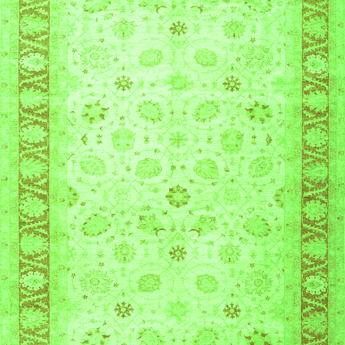 Oriental Green Traditional Rug, tr4655grn