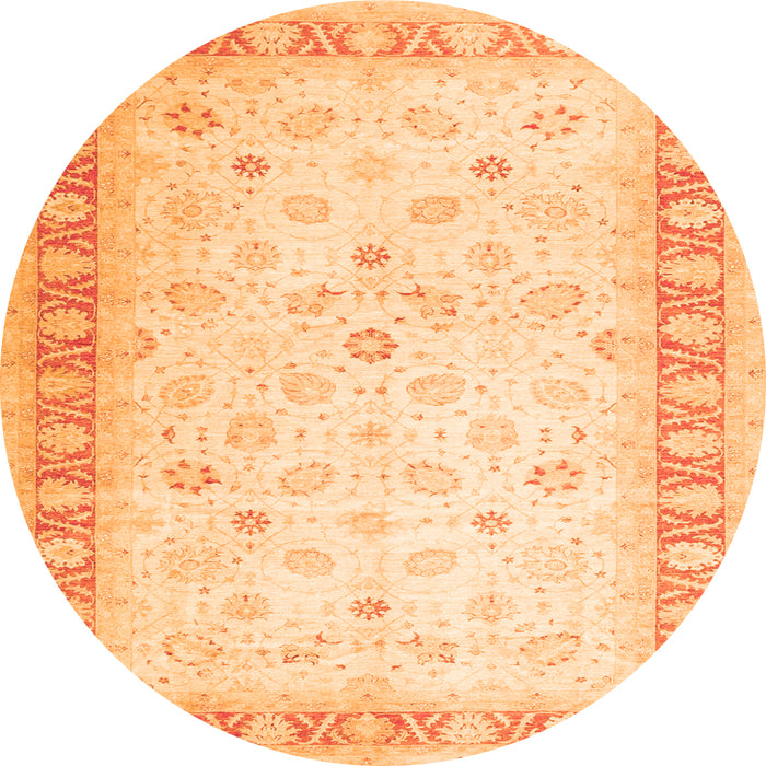 Machine Washable Oriental Orange Traditional Area Rugs, wshtr4655org