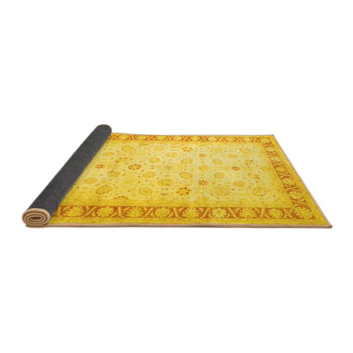 Sideview of Oriental Yellow Traditional Rug, tr4655yw