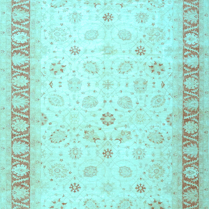 Machine Washable Oriental Light Blue Traditional Rug, wshtr4655lblu