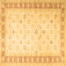 Square Oriental Brown Traditional Rug, tr4655brn