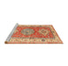 Sideview of Machine Washable Traditional Red Rug, wshtr4656