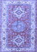 Machine Washable Geometric Blue Traditional Rug, wshtr4656blu