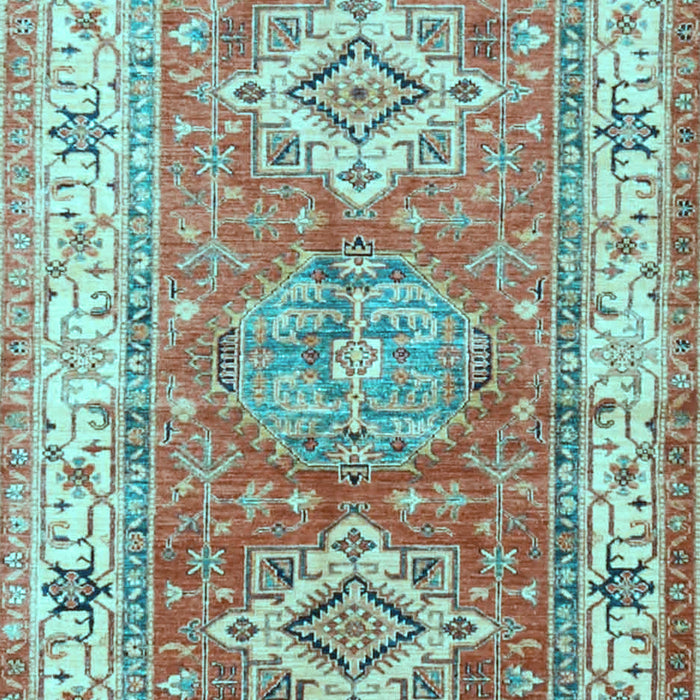 Machine Washable Geometric Light Blue Traditional Rug, wshtr4656lblu
