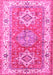 Geometric Pink Traditional Rug, tr4656pnk