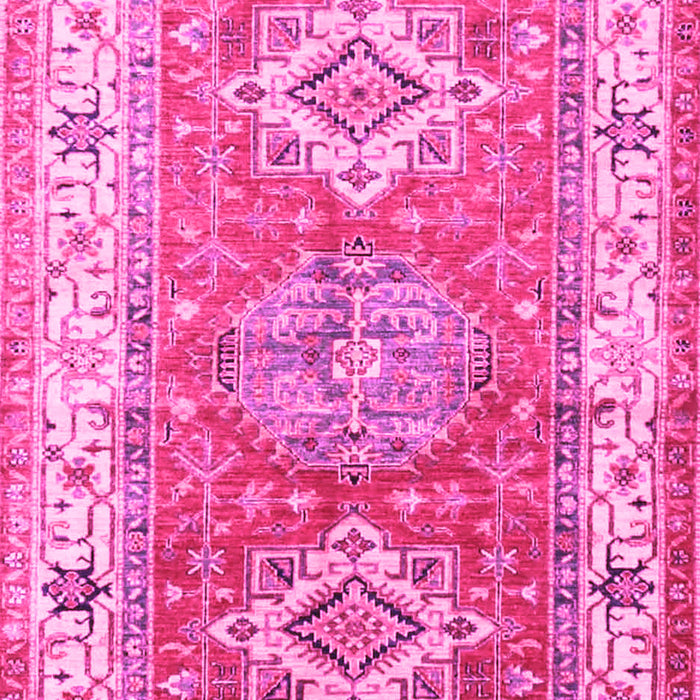 Geometric Pink Traditional Rug, tr4656pnk