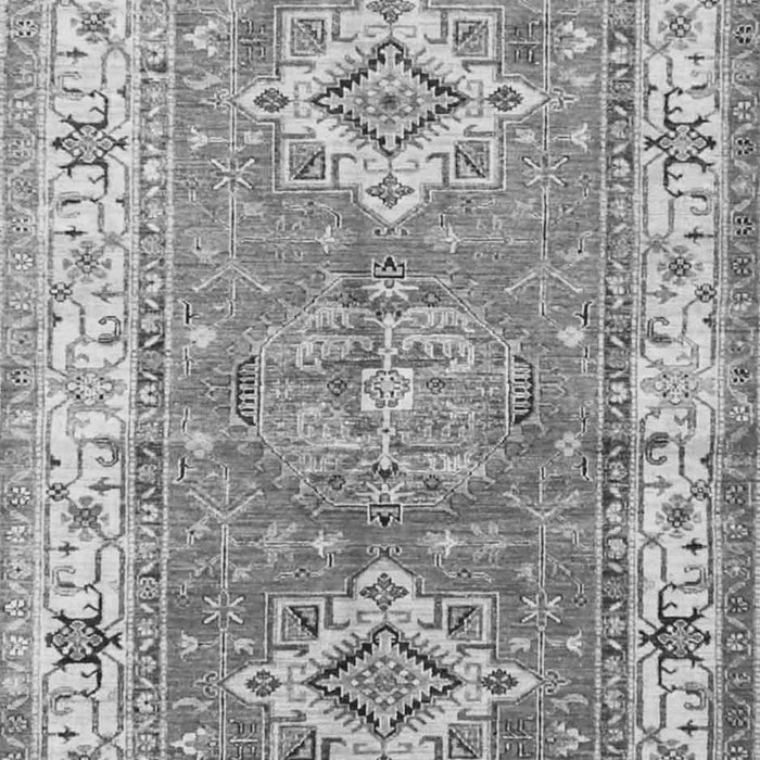 Geometric Gray Traditional Rug, tr4656gry