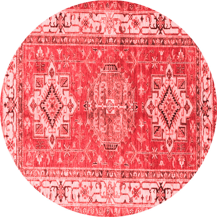 Geometric Red Traditional Rug, tr4656red