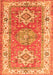 Serging Thickness of Machine Washable Geometric Orange Traditional Area Rugs, wshtr4656org