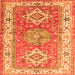 Serging Thickness of Geometric Orange Traditional Rug, tr4656org