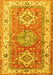 Geometric Yellow Traditional Rug, tr4656yw